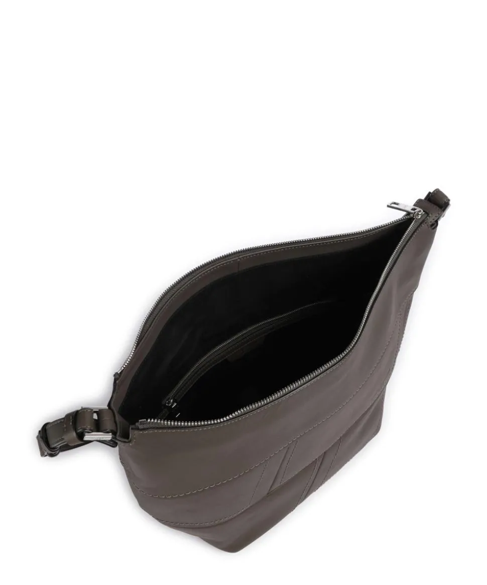 Edda Calf Optic M Beuteltasche fein genarbtes Rindsleder braun