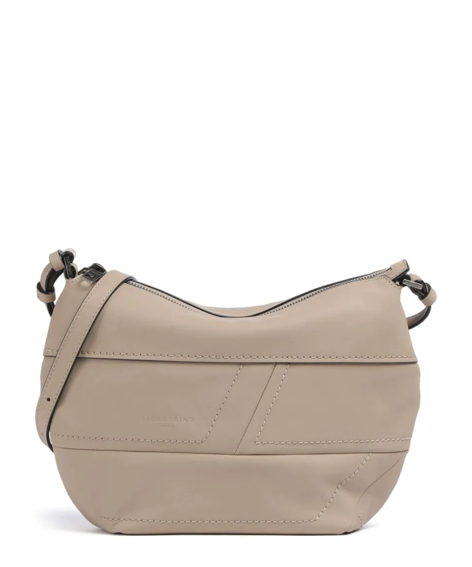 Edda Calf Optic S Umhängetasche fein genarbtes Leder beige