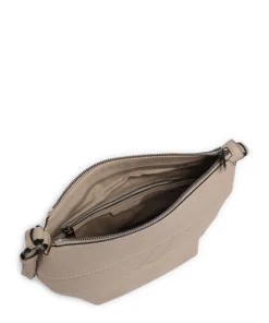 Edda Calf Optic S Umhängetasche fein genarbtes Leder beige