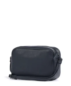 Edit Umhängetasche genarbtes Rindsleder navy