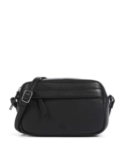 Edit Umhängetasche genarbtes Rindsleder schwarz