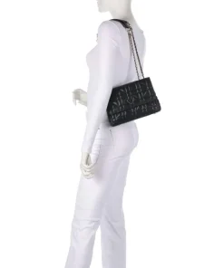 Edita Schultertasche Lederimitat schwarz