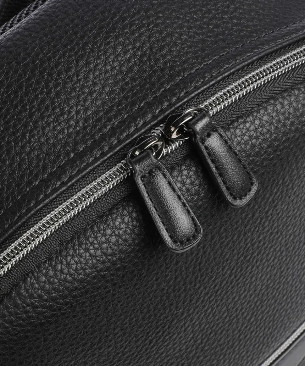 Efeo Rucksack 14″ Lederimitat schwarz