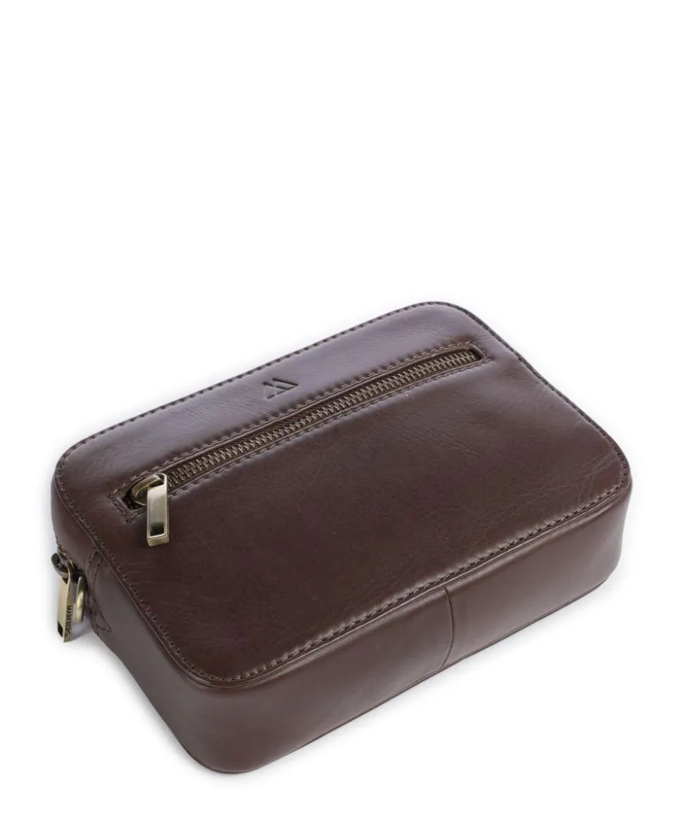 Elea Umhängetasche genarbtes Rindsleder dunkelbraun