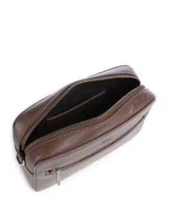 Elea Umhängetasche genarbtes Rindsleder dunkelbraun