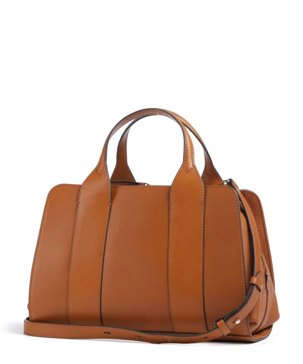 Elena Handtasche fein genarbtes Rindsleder cognac