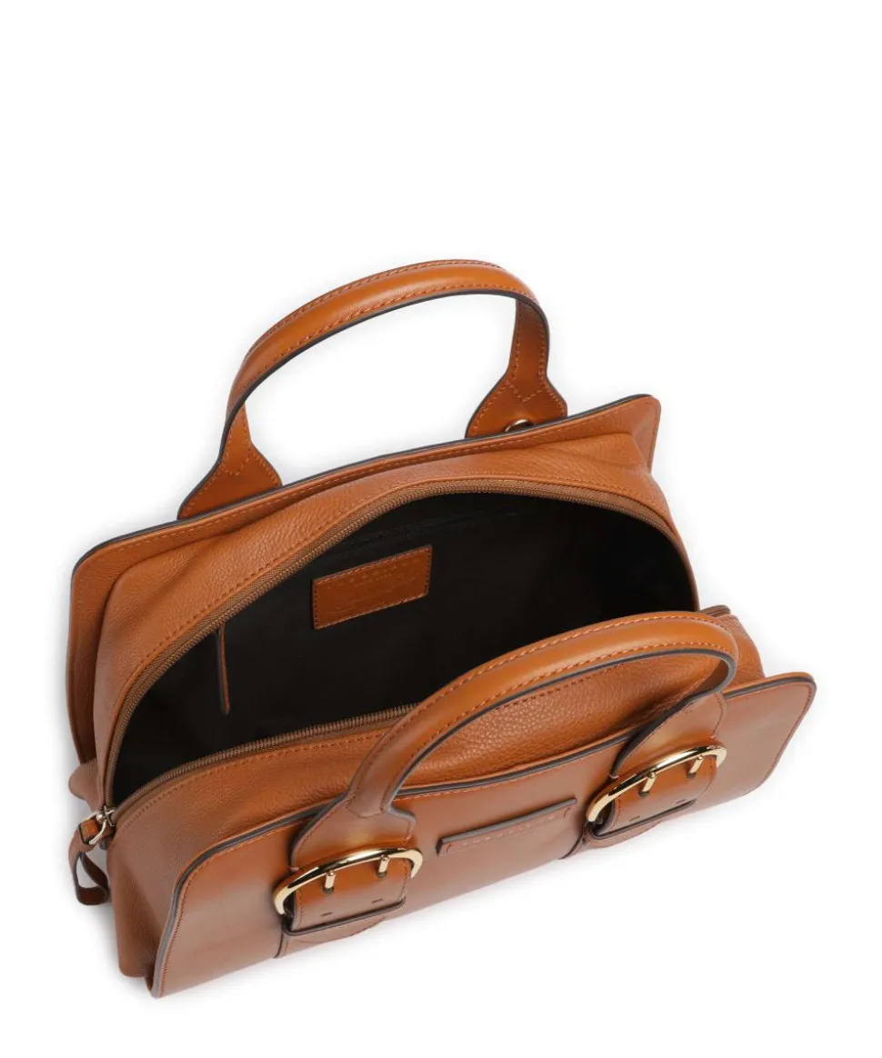 Elena Handtasche fein genarbtes Rindsleder cognac