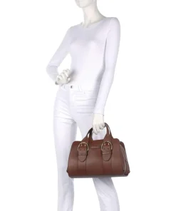 Elena Handtasche fein genarbtes Rindsleder braun