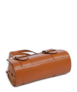 Elena Schultertasche fein genarbtes Rindsleder cognac