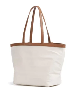 Elena Shopper 13″ Canvas, Lederimitat sand