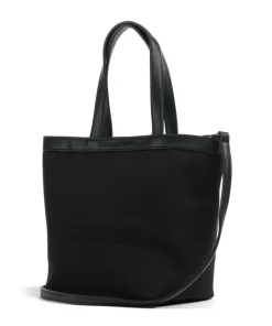Elena Shopper Canvas, Lederimitat schwarz
