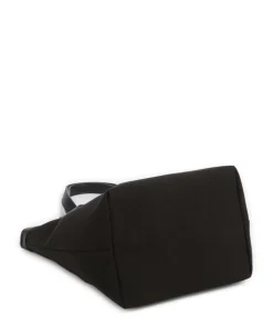 Elena Shopper Canvas, Lederimitat schwarz