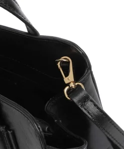 Elettra Handtasche fein genarbtes Rindsleder schwarz