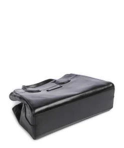 Elettra Handtasche fein genarbtes Rindsleder schwarz