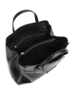 Elettra Handtasche fein genarbtes Rindsleder schwarz