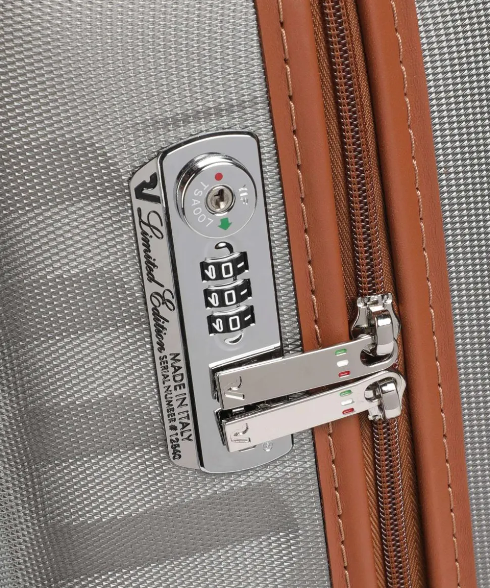 E-Lite 4-Rollen Trolley silber 55 cm