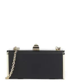 Eliv Umhängetasche genarbtes Rindsleder schwarz/gold