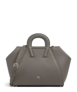 Eliza M Handtasche genarbtes Rindsleder taupe