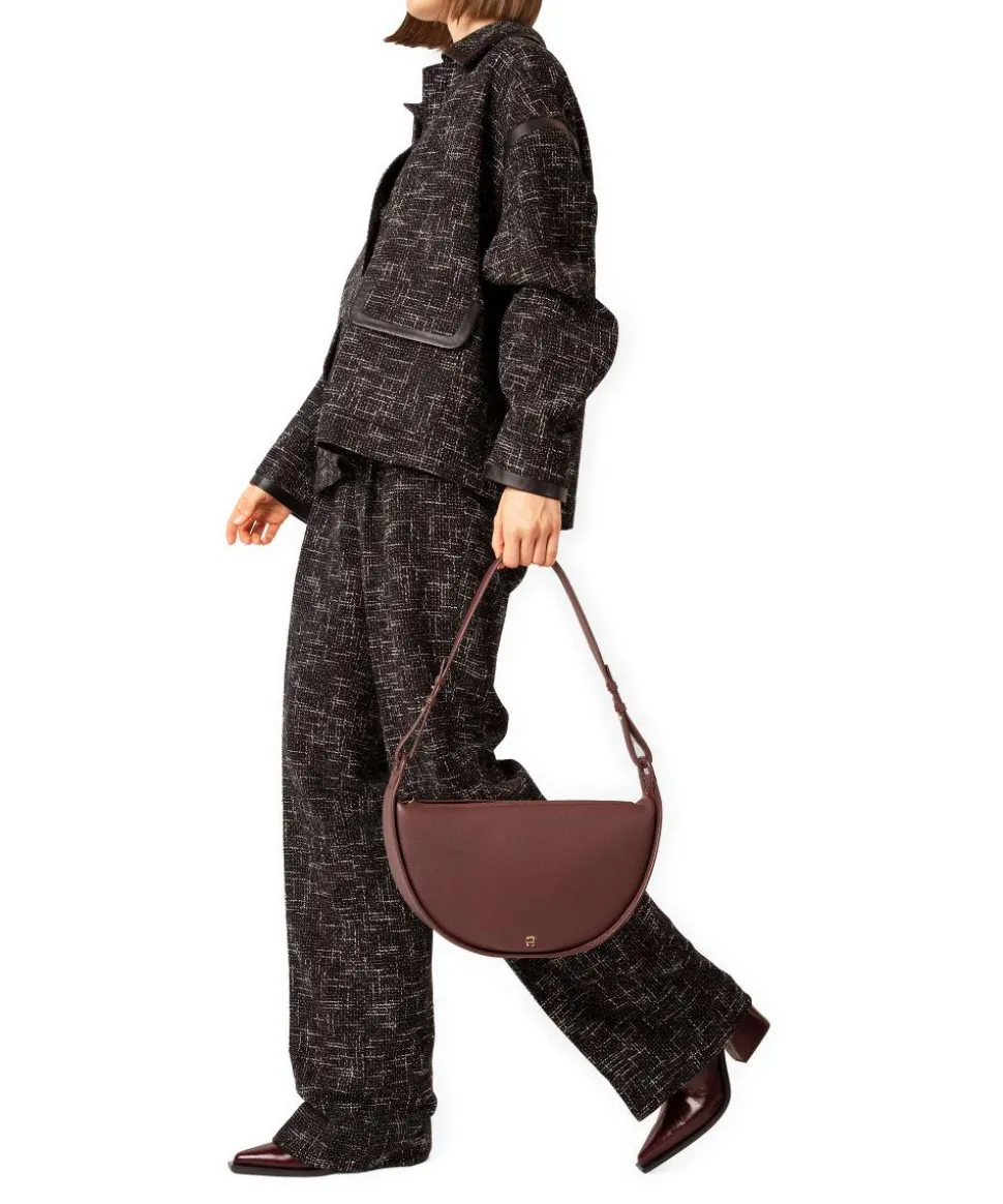 Eliza S Beuteltasche genarbtes Rindsleder wein