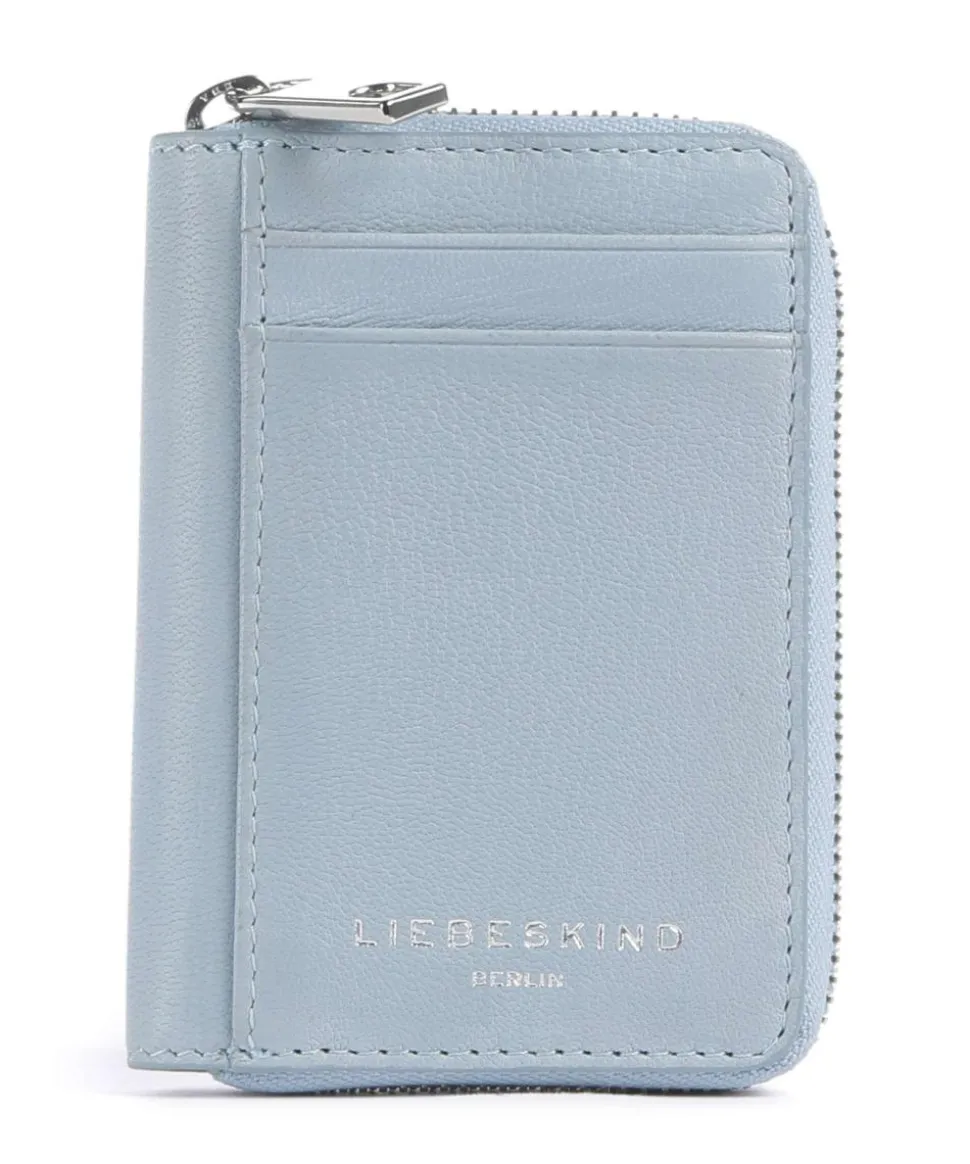 Eliza Sheep Natural S RFID Geldbörse Schafsleder hellblau