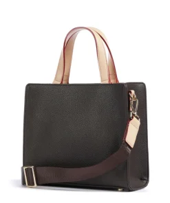 Ella Handtasche Lederimitat dunkelbraun