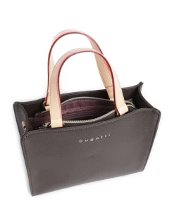 Ella Handtasche Lederimitat dunkelbraun