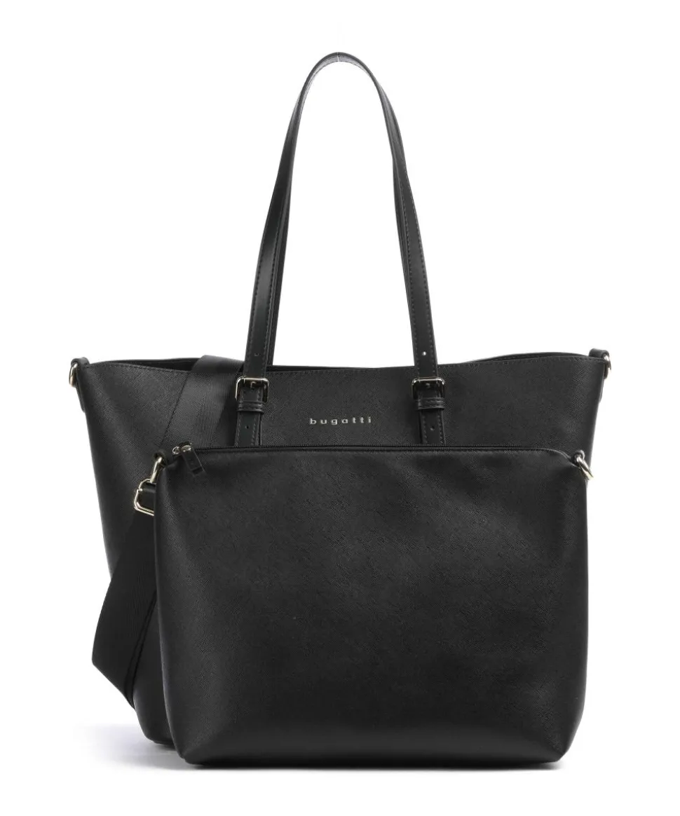 Ella Shopper Lederimitat schwarz