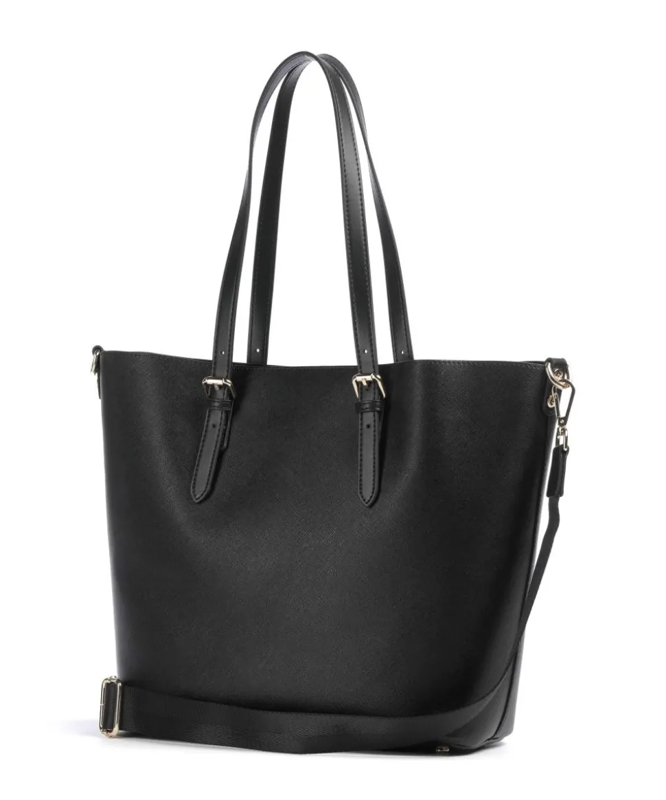 Ella Shopper Lederimitat schwarz