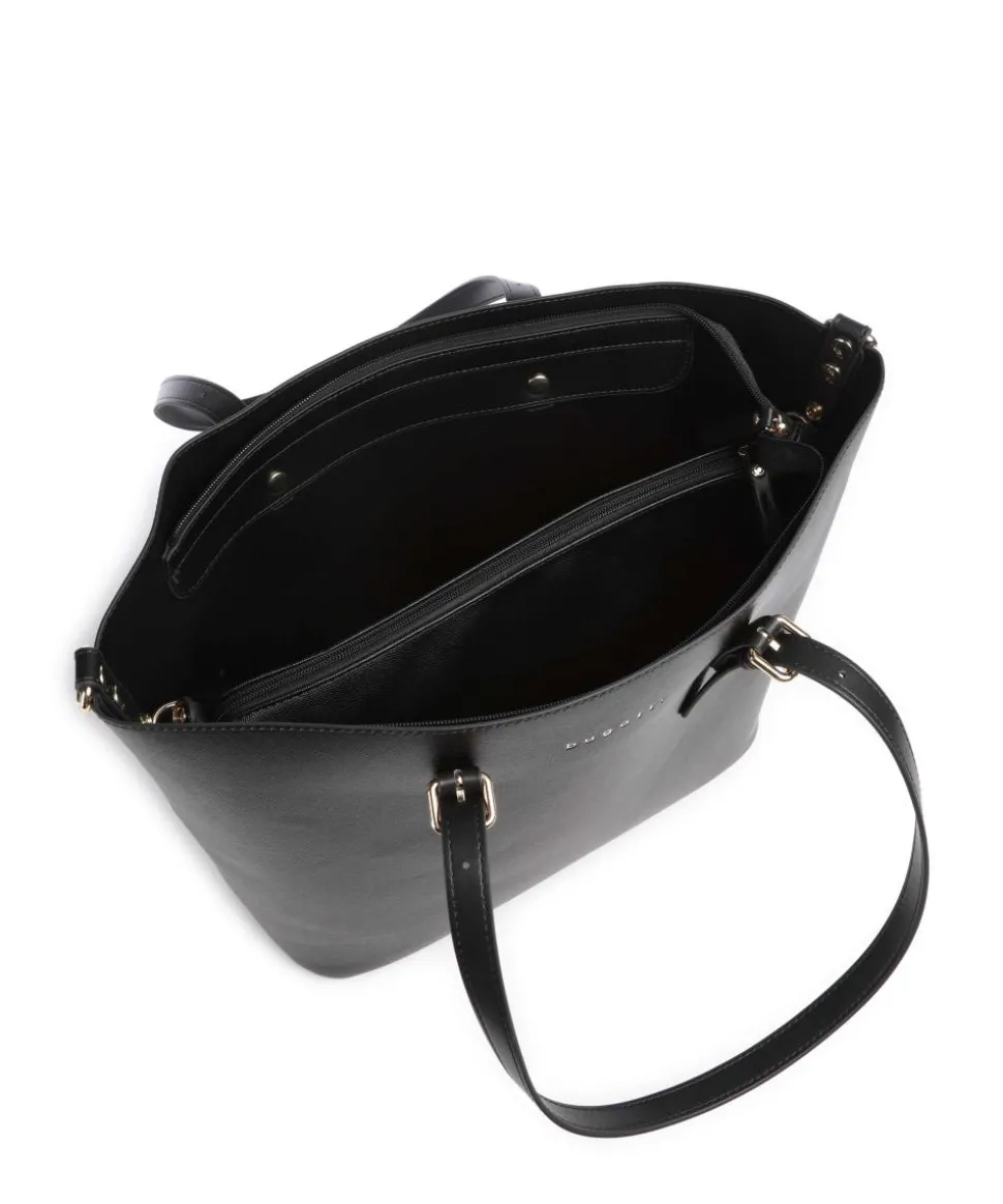 Ella Shopper Lederimitat schwarz