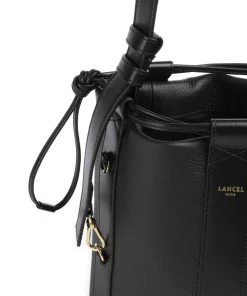 Elles M Bucket bag genarbtes Rindsleder schwarz