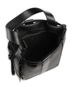 Elles M Bucket bag genarbtes Rindsleder schwarz