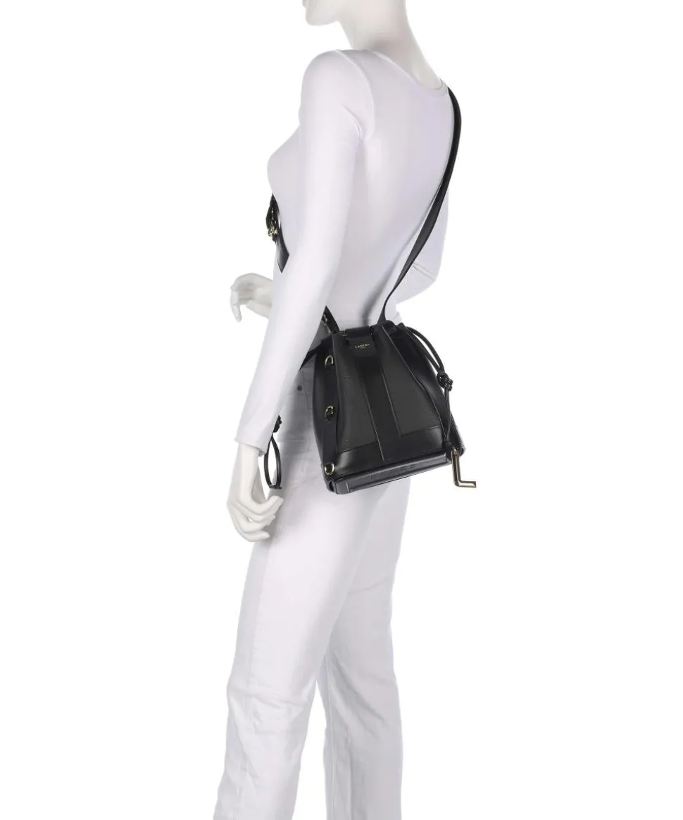 Elles S Bucket bag genarbtes Rindsleder schwarz