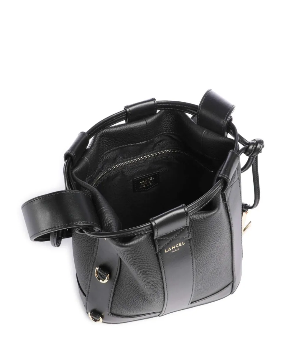Elles S Bucket bag genarbtes Rindsleder schwarz