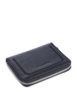 Ellis Geldbörse genarbtes Leder dunkelblau