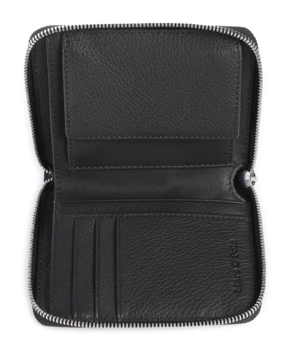 Ellis Geldbörse genarbtes Leder schwarz