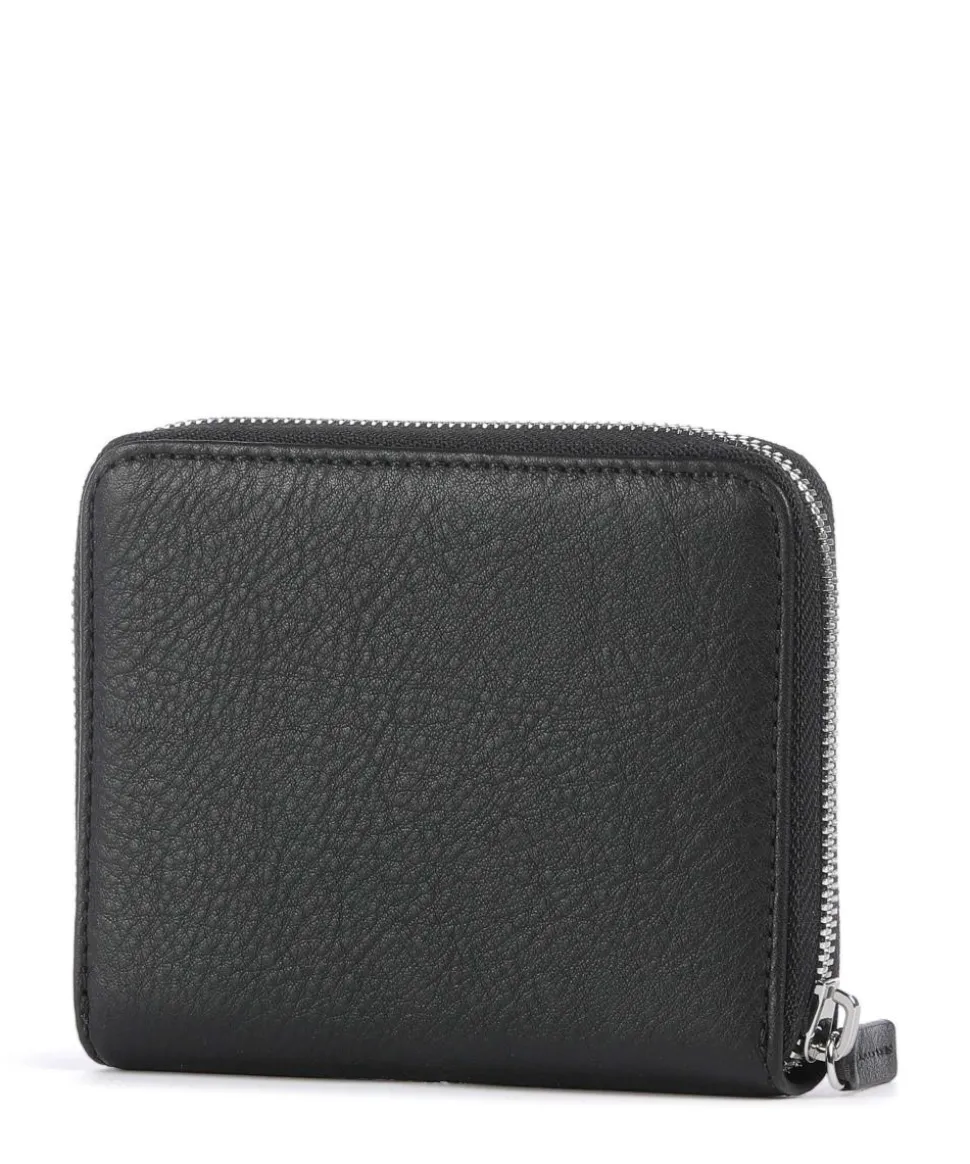 Ellis Geldbörse genarbtes Leder schwarz