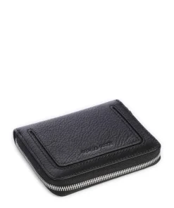 Ellis Geldbörse genarbtes Leder schwarz