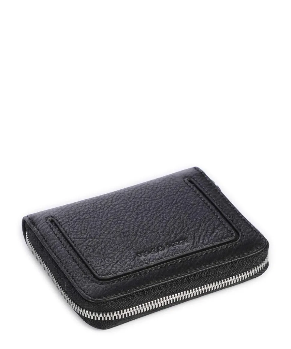 Ellis Geldbörse genarbtes Leder schwarz