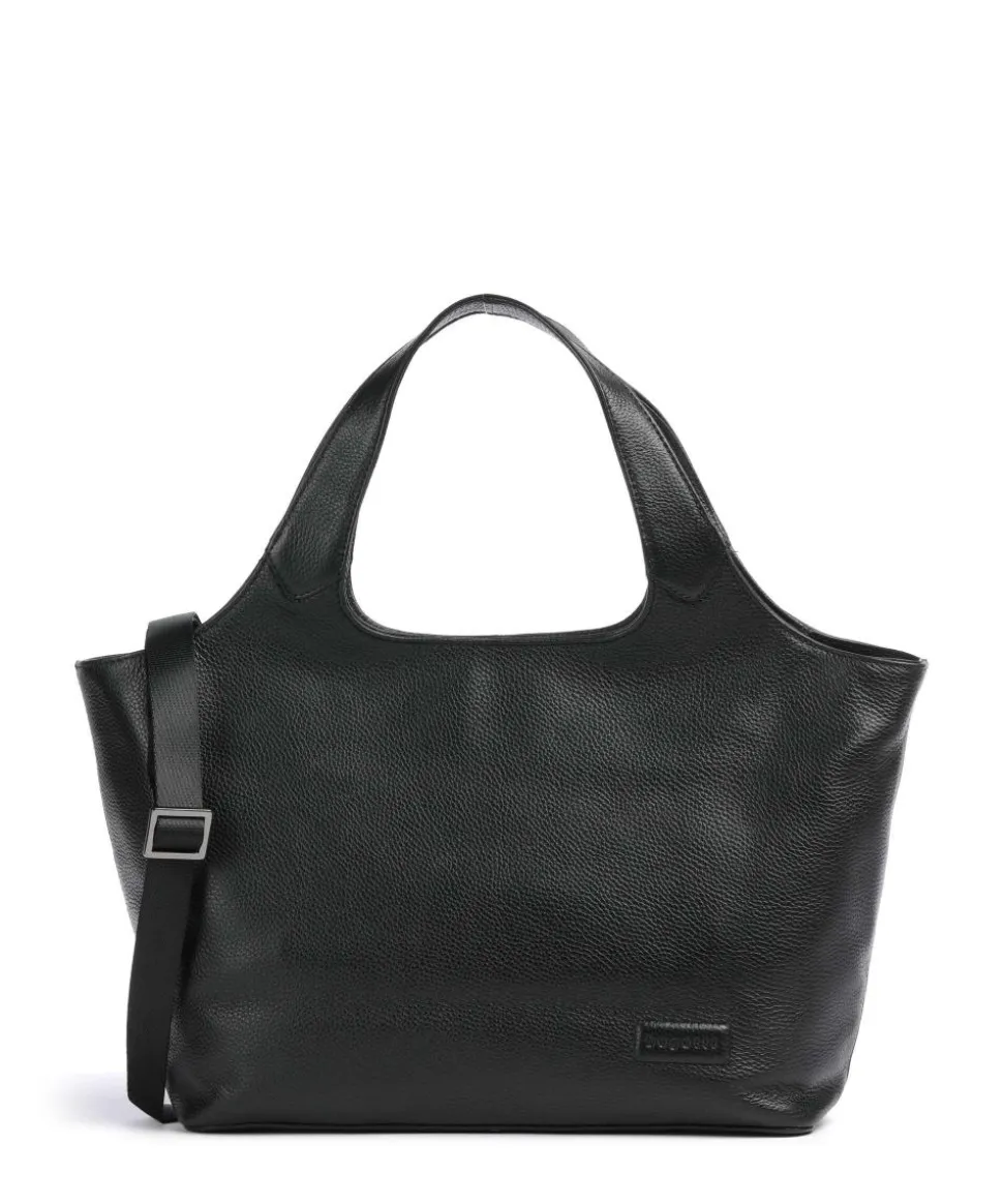 Elsa Handtasche 13″ genarbtes Rindsleder schwarz