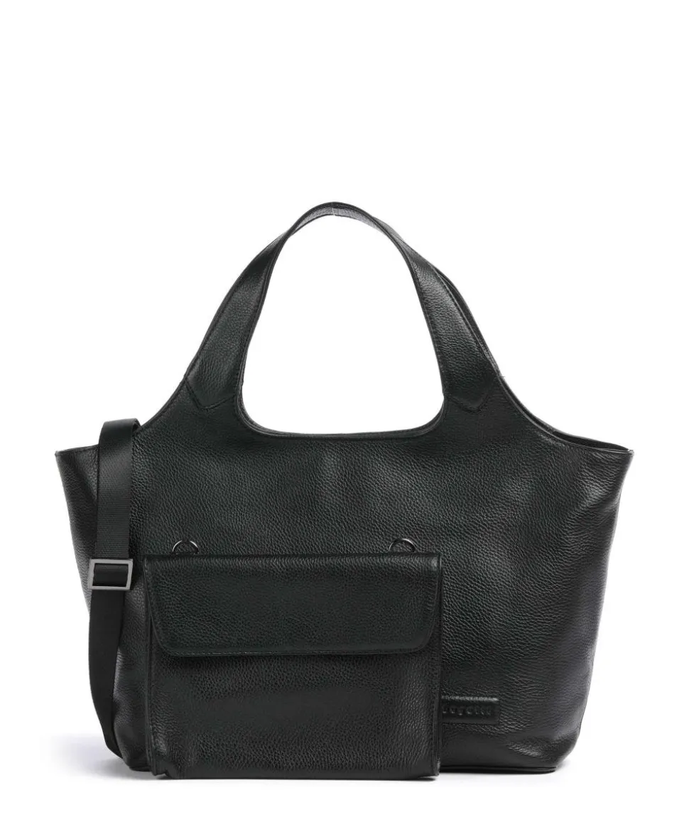 Elsa Handtasche 13″ genarbtes Rindsleder schwarz