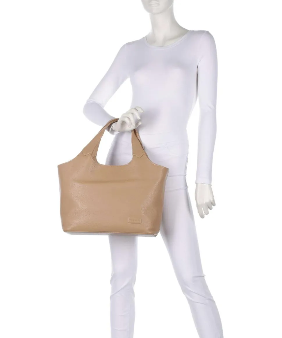 Elsa Handtasche 13″ genarbtes Rindsleder beige