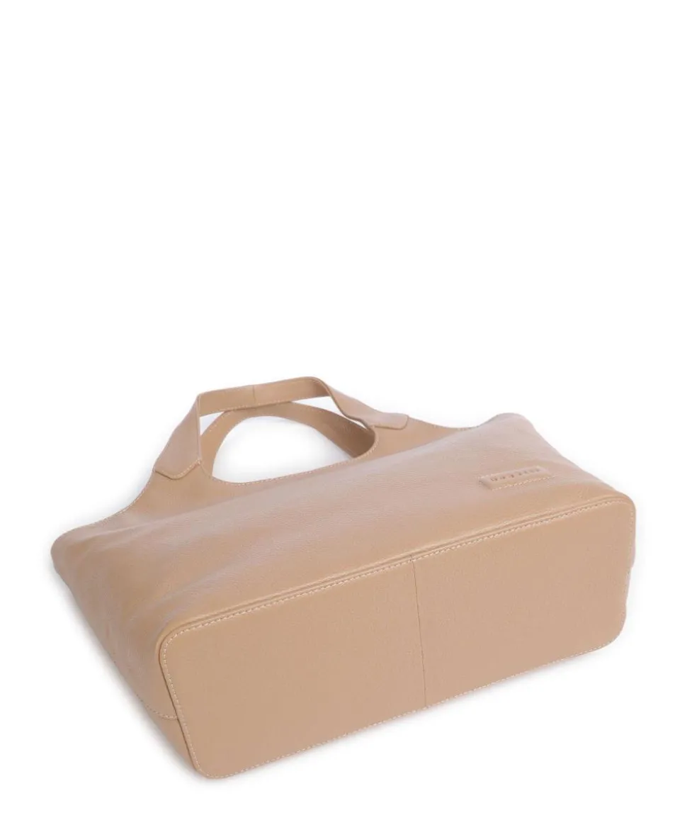 Elsa Handtasche 13″ genarbtes Rindsleder beige