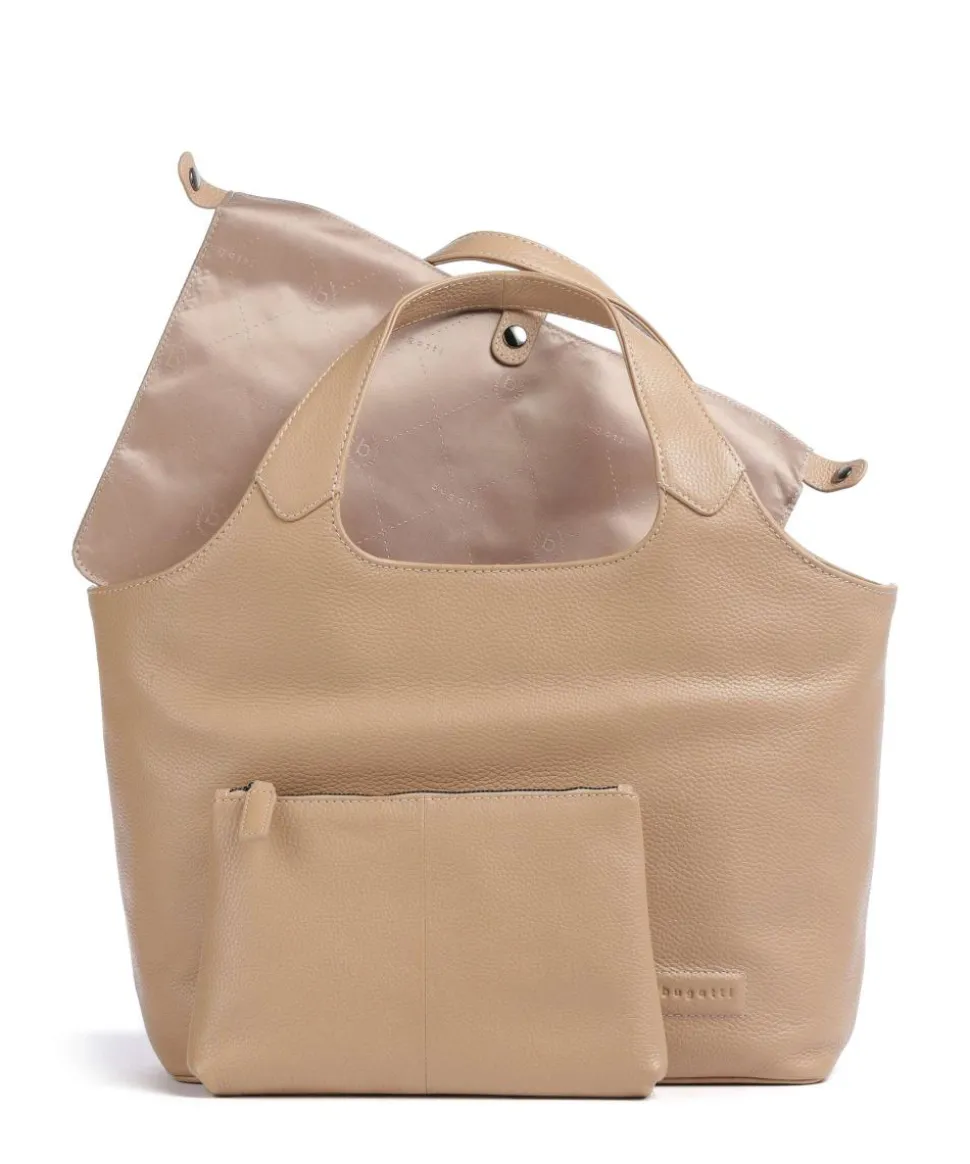 Elsa Handtasche 13″ genarbtes Rindsleder beige