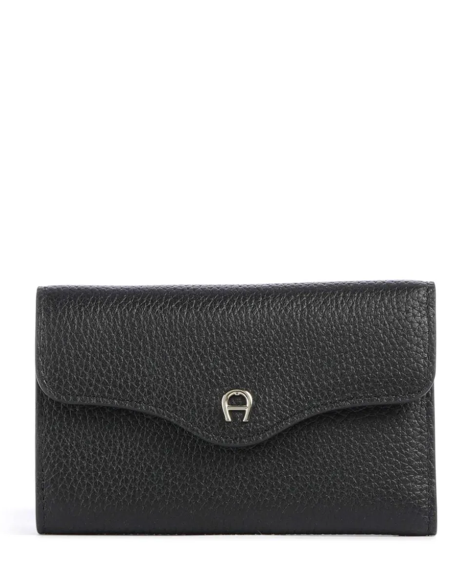 Elsa RFID Geldbörse genarbtes Rindsleder schwarz