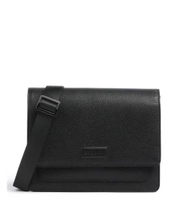 Elsa Umhängetasche genarbtes Rindsleder schwarz