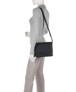 Elsa Umhängetasche genarbtes Rindsleder schwarz