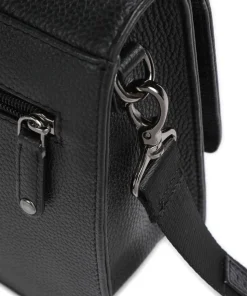 Elsa Umhängetasche genarbtes Rindsleder schwarz