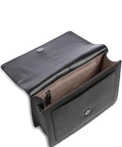 Elsa Umhängetasche genarbtes Rindsleder schwarz