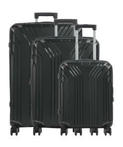 Elvaa 4-Rollen Trolley Set schwarz 3-tlg.