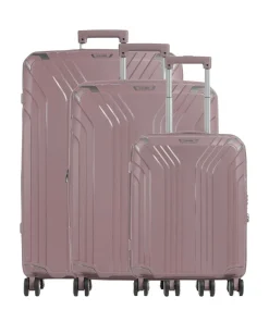 Elvaa 4-Rollen Trolley Set altrosa 3-tlg.
